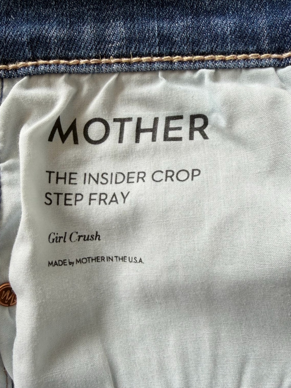 MOTHER Straight-Leg Jeans in Medium Blue Wash - Picture 3 of 3